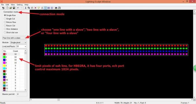 4096 pixels Salve DMX contrôleur LED H802RA 4 ports Matériau en alliage d'aluminium 0